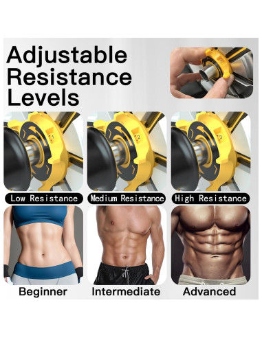 Rueda Abdominal Flexella con Resistencia Ajustable y Soporte