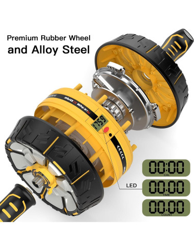 Rueda Abdominal Flexella con Resistencia Ajustable y Soporte