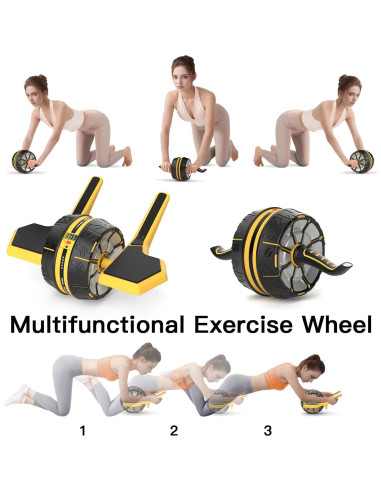 Rueda Abdominal Flexella con Resistencia Ajustable y Soporte