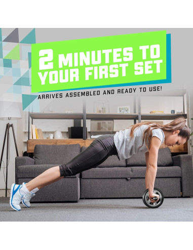 Rueda de Abdominales Elite Sportz y Esterilla de Espuma
