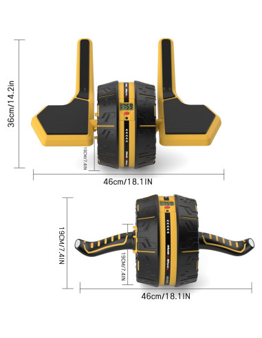 Rueda Abdominal Flexella con Resistencia Ajustable y Soporte