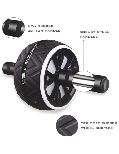 Rodillo Abdominal W Brand con Almohadilla - Gimnasio en Casa