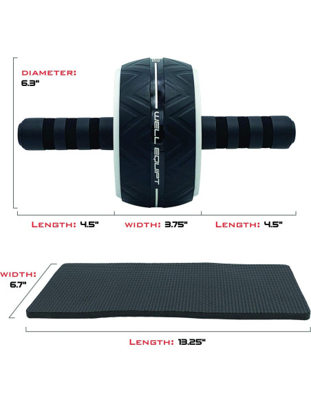Rodillo Abdominal W Brand con Almohadilla - Gimnasio en Casa