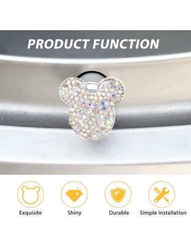 Tapa de Válvula de Neumático de Coche KHGUZ 4 Piezas Brillantes