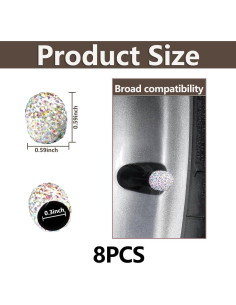 Tapa de Válvula de Neumático Ziciner Brillante 8 Piezas 2