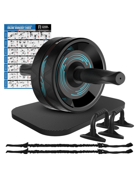 Rueda de Abdominales SLSWHLX 6-en-1 con Accesorios de Ejercicio