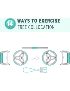 Rueda de Abdominales Holleyweb 14-en-1 Verde para Ejercicio 2