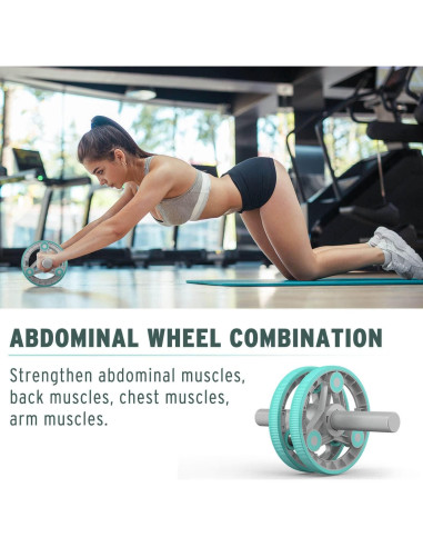 Rueda de Abdominales Holleyweb 14-en-1 Verde para Ejercicio