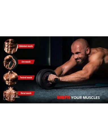 Set Rueda Abdominal y Cuerda para Saltar Genérico - Ejercicio en Casa