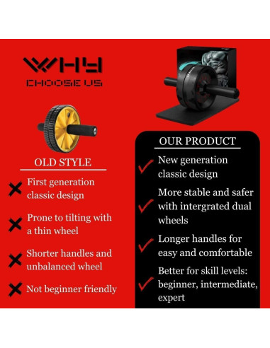 Set Rueda Abdominal y Cuerda para Saltar Genérico - Ejercicio en Casa