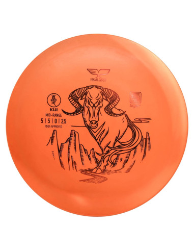 Disco de Golf Yikun Midrange 165g Naranja Aprobado PDGA