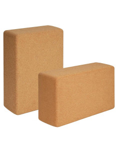 Bloques de Yoga de Madera Corcho Hossejoy - Juego de 2, 22x14.5x7.4 cm