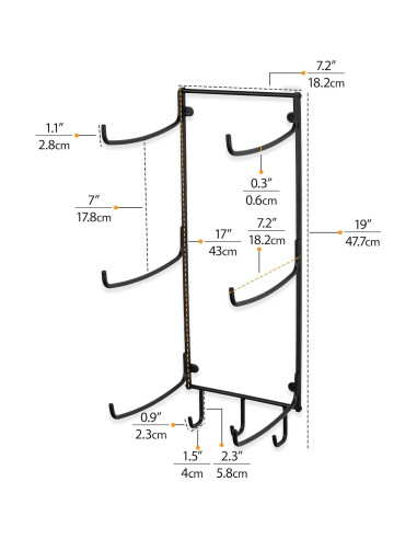 Soporte de Pared Wallniture Guru para Esteras de Yoga y Accesorios