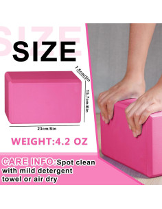 20 Bloques de Yoga EVA Antideslizantes Honoson 23x15x7.5 cm 2