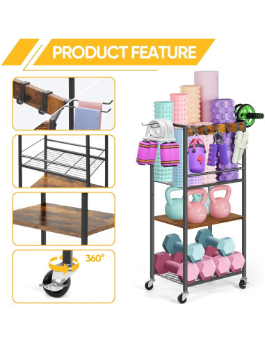 Estante de Almacenamiento Nandae para Equipos de Ejercicio