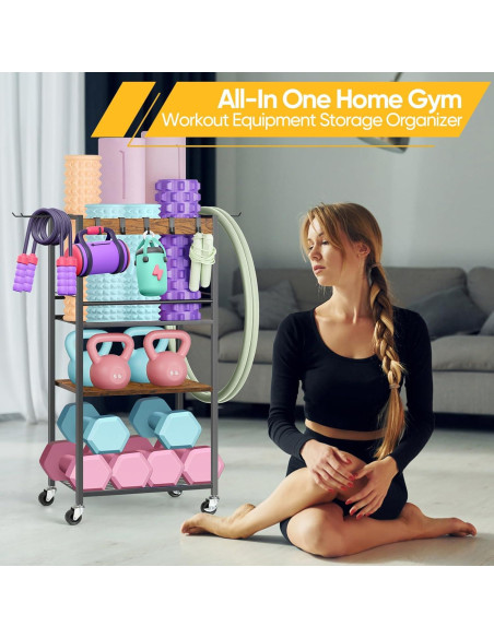 Estante de Almacenamiento Nandae para Equipos de Ejercicio