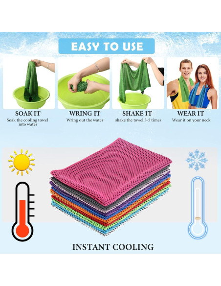 Paquete de 12 toallas de enfriamiento Hosuly 81x30 cm