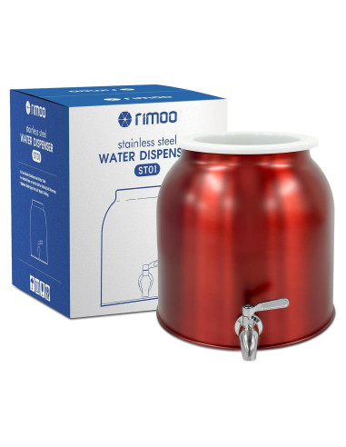 Dispensador de Agua RIMOO 9.5x9.5x24.5cm Acero Inoxidable