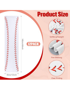 12 Toallas Refrigerantes CraftyDream Microfibra Béisbol 101.6x30.5cm 2