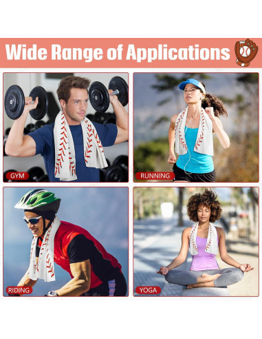 12 Toallas Refrigerantes CraftyDream Microfibra Béisbol 101.6x30.5cm