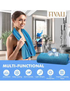 Toallas Enfriadoras Fivali Microfibra - Paquete de 4 Unidades 2