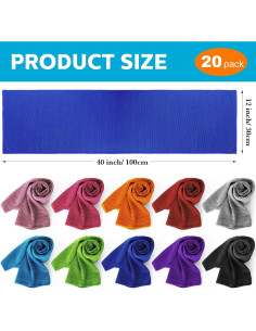 Toallas Enfriadoras Honoson 20 Piezas Microfibra 101.6x30.5cm 2
