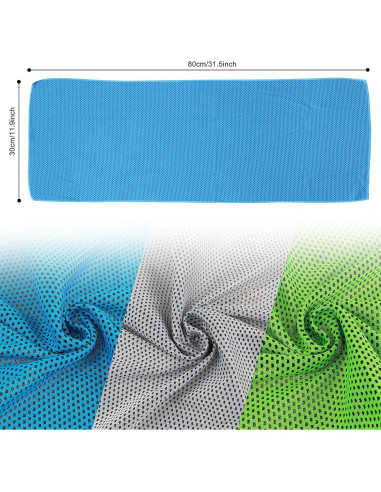 Toalla de Enfriamiento EastyGold 3 Unidades Microfibra 30x80cm