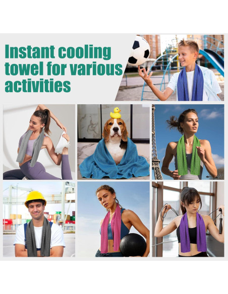 Toallas Enfriadoras Haoteey 30 Piezas 101.6x30.5cm Microfibra