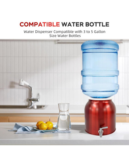 Dispensador de Agua RIMOO 9.5x9.5x24.5cm Acero Inoxidable