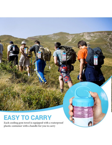 Toalla Refrigerante Hosuly 81x30 cm Microfibra Rosa para Deporte