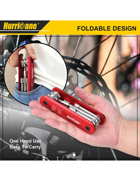 HURRICANE Juego Destornilladores Plegable 6 en 1 Métrico