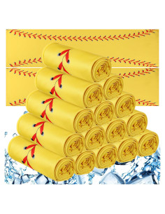 18 Toallas Enfriadoras CraftyDream Amarillo Softbol 100x30cm