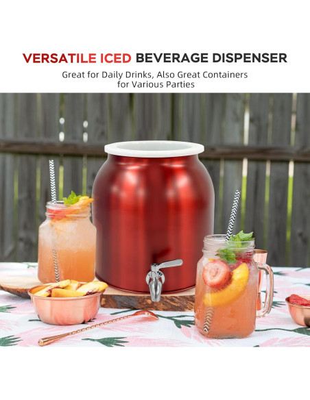 Dispensador de Agua RIMOO 9.5x9.5x24.5cm Acero Inoxidable