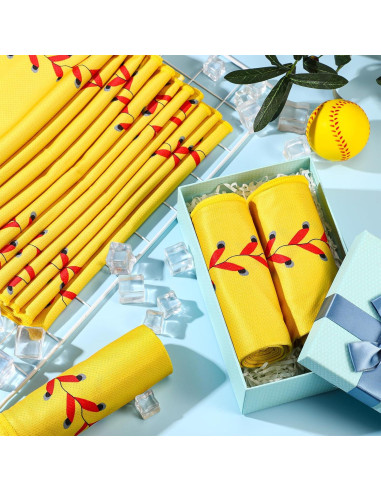 18 Toallas Enfriadoras CraftyDream Amarillo Softbol 100x30cm