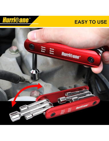 HURRICANE Juego Destornilladores Plegable 6 en 1 Métrico