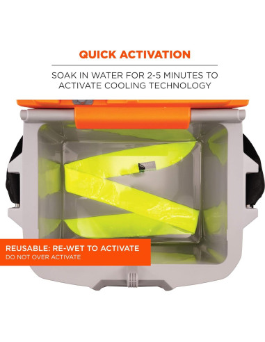 Bandana Refrigerante Ergodyne Chill-Its 6700, 6 Unidades, Lima