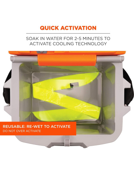 Bandana Refrigerante Ergodyne Chill-Its 6700, 6 Unidades, Lima