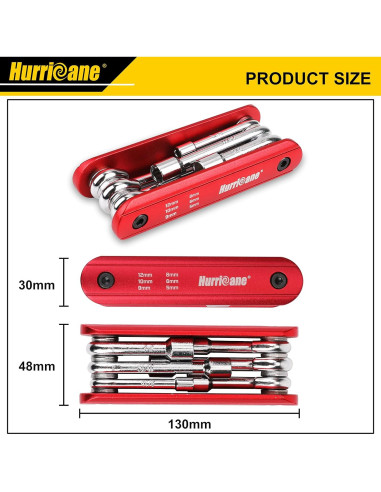 HURRICANE Juego Destornilladores Plegable 6 en 1 Métrico