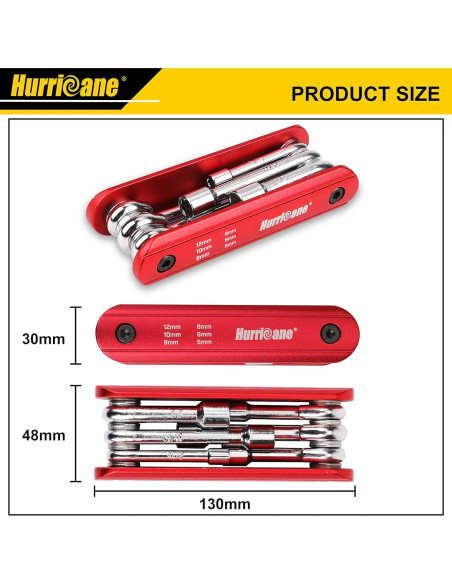 HURRICANE Juego Destornilladores Plegable 6 en 1 Métrico
