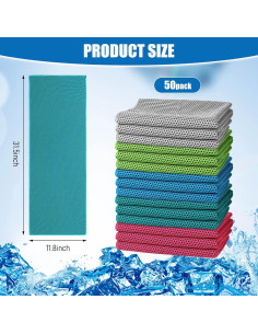 BBTO Paquete de 50 Toallas Enfriadoras Microfibra 81x30 cm 2