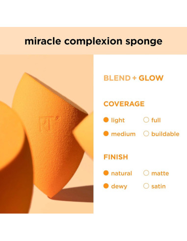 Esponja de Complección Milagrosa Real Techniques - Naranja