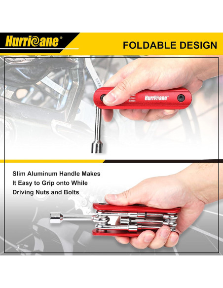HURRICANE Juego Destornilladores Plegable 6 en 1 Métrico