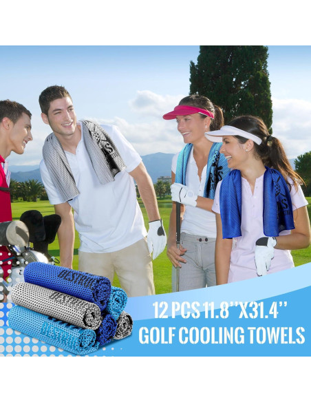 Paquete de 12 Toallas Enfriadoras HunnmingRe Golf 81x30 cm