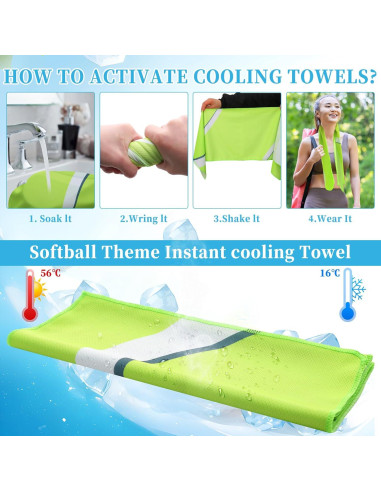 Toalla de Enfriamiento Sel Natural 12 Piezas Microfibra 101.6x30.5cm