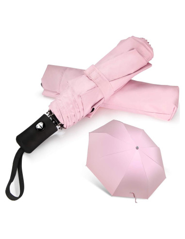 Paraguas de Viaje Shinok Compacto Plegable Rosa 27.94 cm