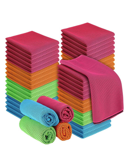 50 Toallas Enfriadoras Shellwei 30x100 cm Microfibra Deportes