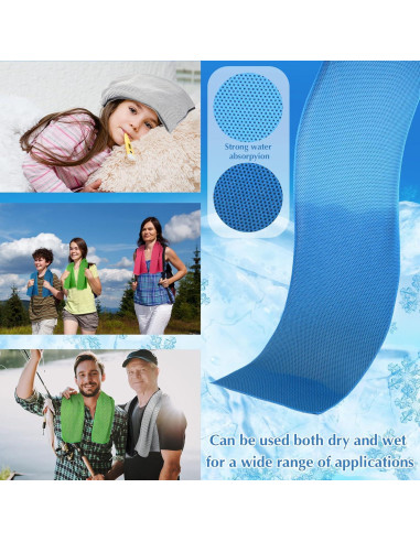 50 Toallas Enfriadoras Shellwei 30x100 cm Microfibra Deportes