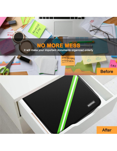 Organizador de Documentos Noiposi F30 A Prueba de Fuego Negro