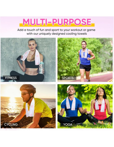 Toallas de Enfriamiento Peryiter 12 Unidades 101.6x30.5cm Microfibra