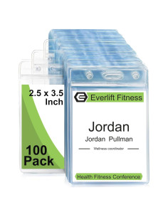 Fushing 100 Sujetadores Plásticos Transparentes para Etiquetas